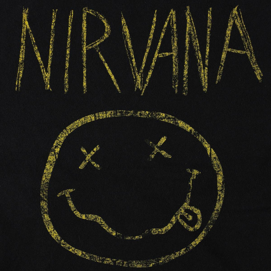 NIRVANA Nirvana Band T-shirt, Band T, Men's L size cotton black type Vintage Second Hand