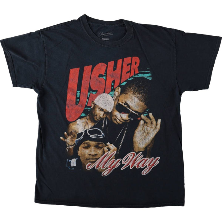 BRAVADO USHER Wrap T-Shirt (Men's Size M) cotton black type Vintage Second Hand