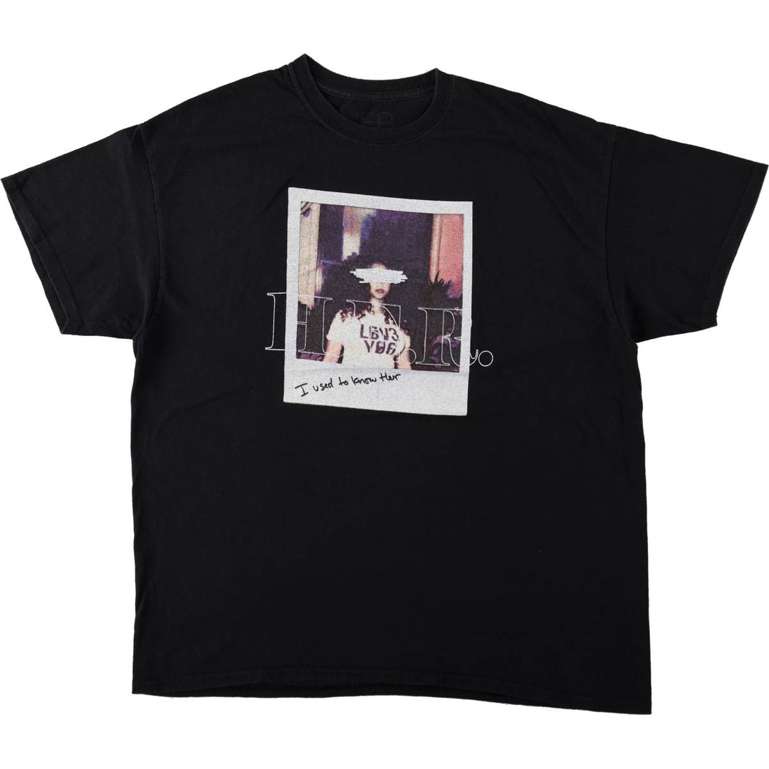 HER Wrap T-Shirt, Men's XL (approx.) cotton black type Vintage Second Hand