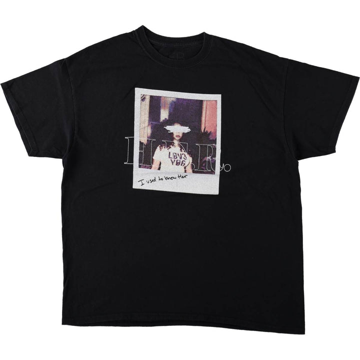 HER Wrap T-Shirt, Men's XL (approx.) cotton black type Vintage Second Hand