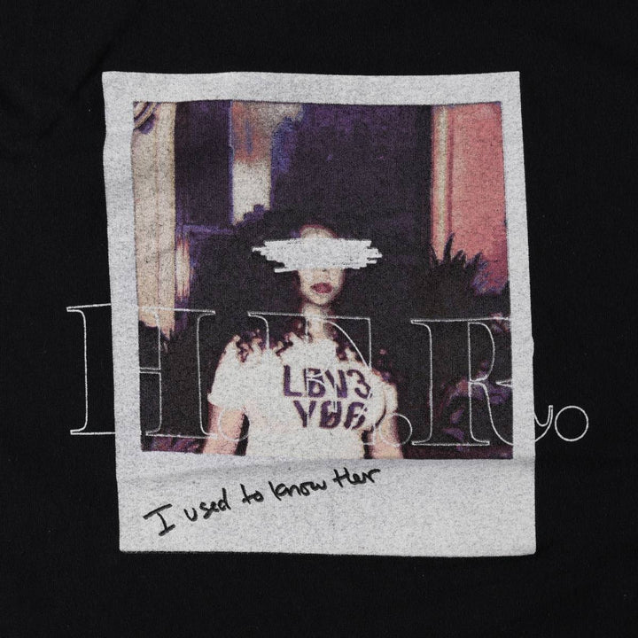 HER Wrap T-Shirt, Men's XL (approx.) cotton black type Vintage Second Hand