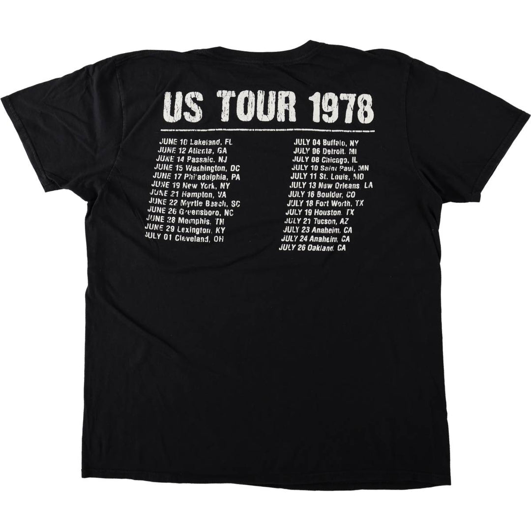 The Rolling Stones Band T-shirt, Men's XL cotton black type Vintage Second Hand