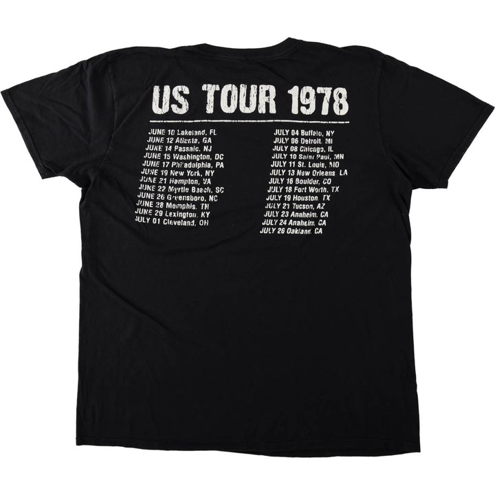 The Rolling Stones Band T-shirt, Men's XL cotton black type Vintage Second Hand