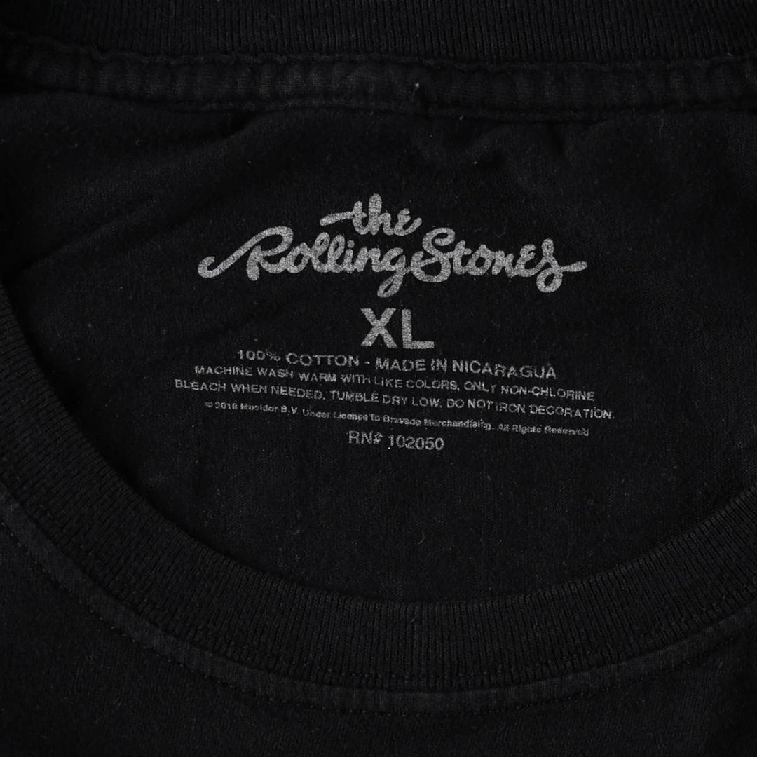 The Rolling Stones Band T-shirt, Men's XL cotton black type Vintage Second Hand