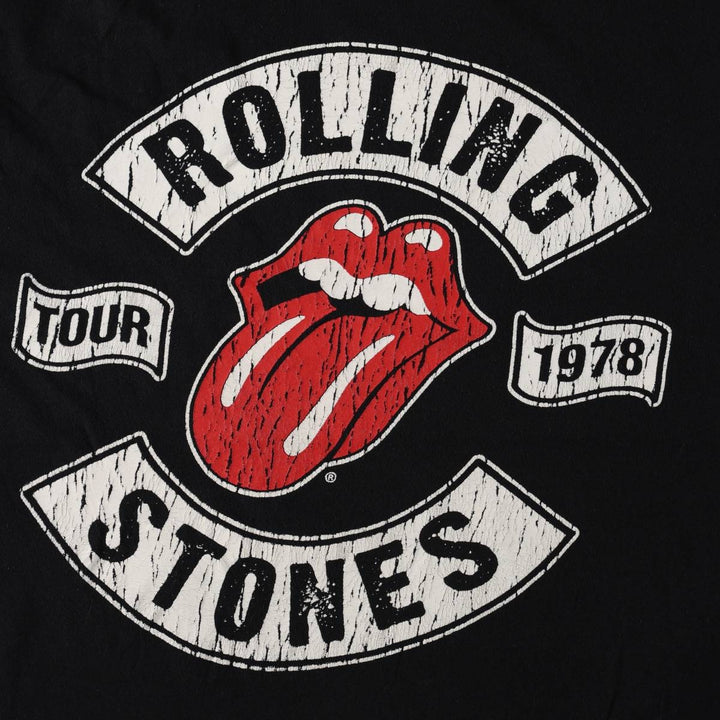 The Rolling Stones Band T-shirt, Men's XL cotton black type Vintage Second Hand