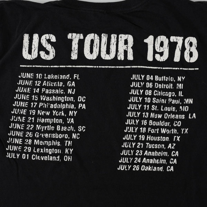 The Rolling Stones Band T-shirt, Men's XL cotton black type Vintage Second Hand