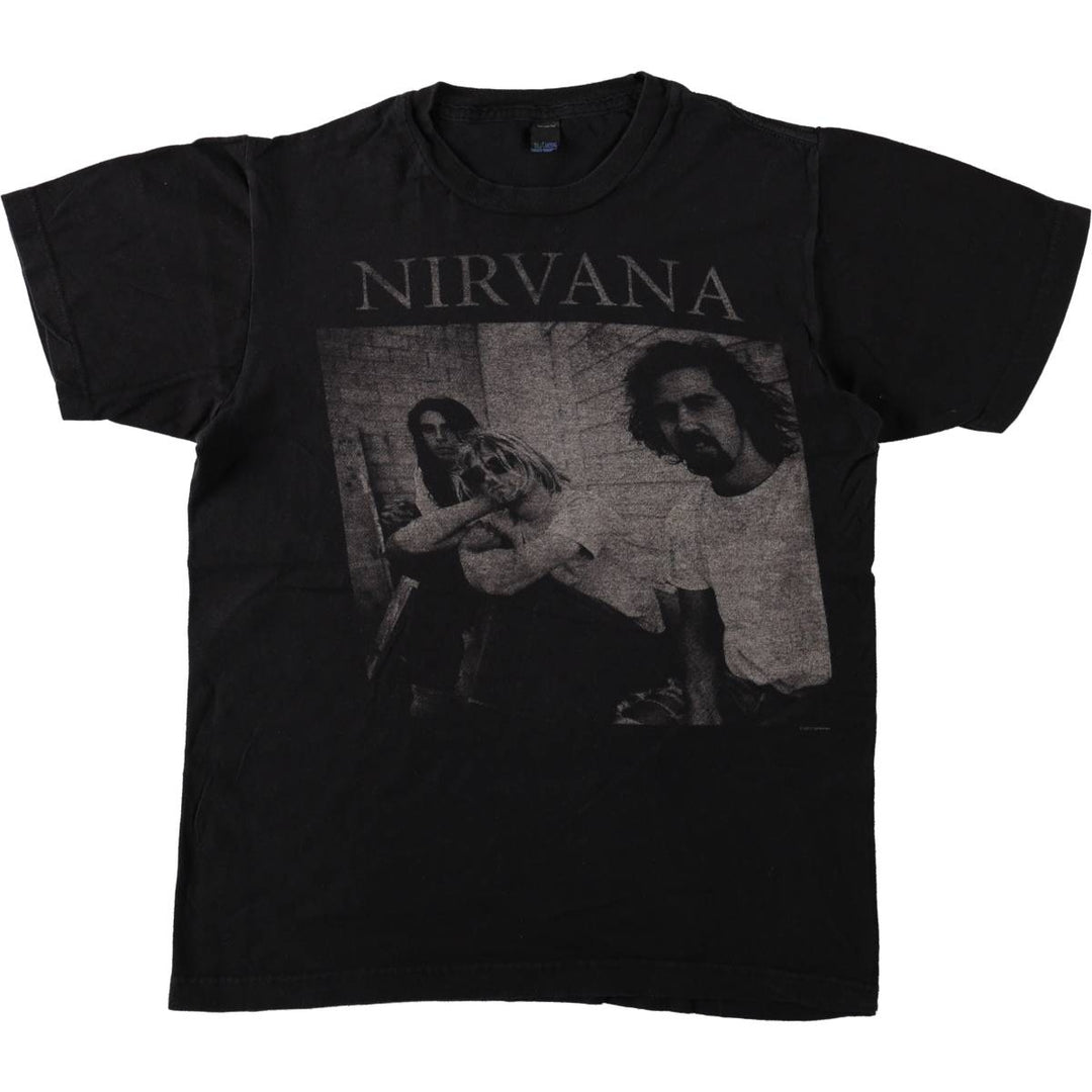 Tultex NIRVANA Band T-Shirt, Men's Size XL cotton black type Vintage Second Hand
