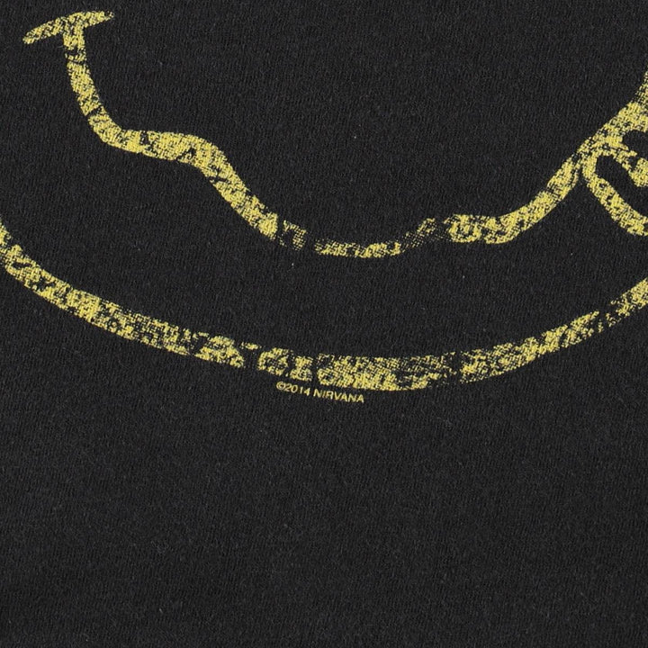 NIRVANA Nirvana Band T-shirt, Band T, Men's L size cotton black type Vintage Second Hand