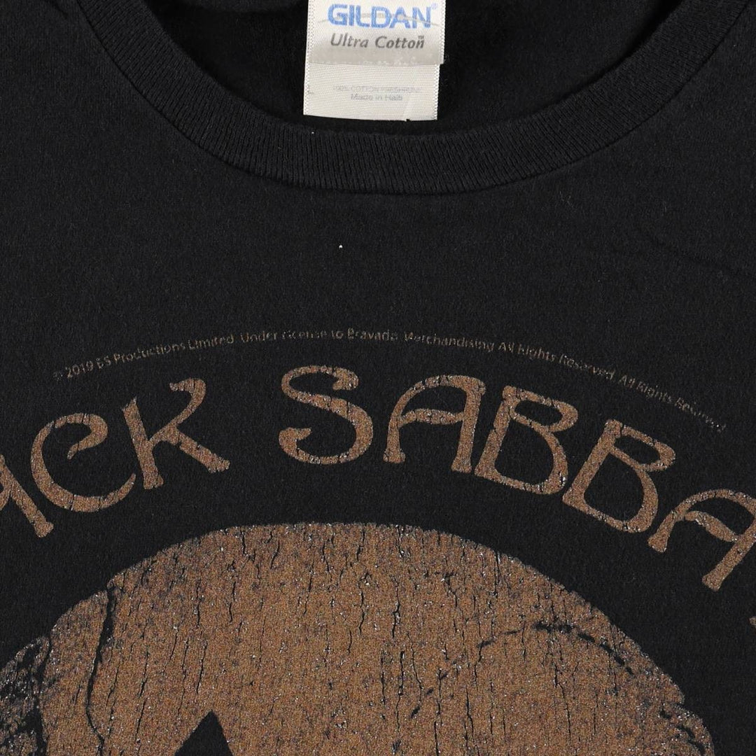 Gildan Black Sabbath band T-shirt, men's size M cotton black type Vintage Second Hand