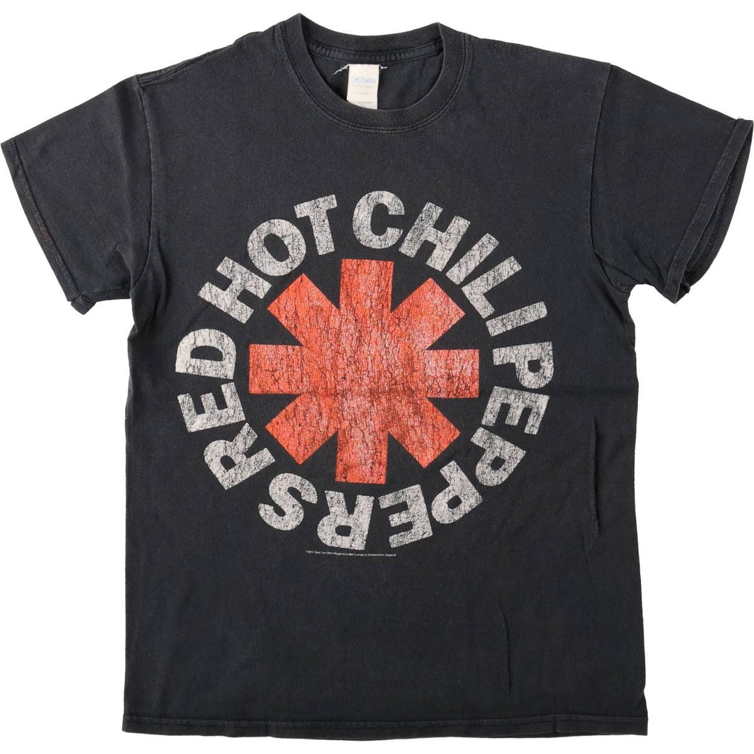 Gildan RED HOT CHILI PEPPERS band T-shirt, men's size small cotton black type Vintage Second Hand