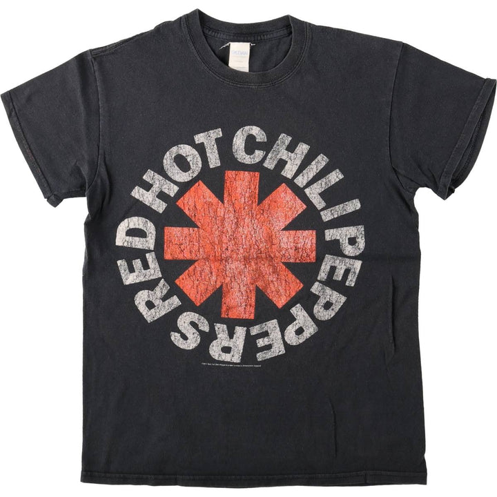 Gildan RED HOT CHILI PEPPERS band T-shirt, men's size small cotton black type Vintage Second Hand