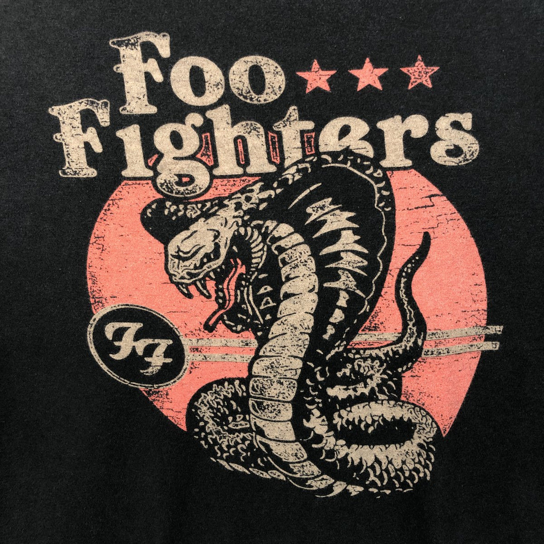 TULTEX Foo Fighters Band T-shirt, Men's L size cotton black type Vintage Second Hand