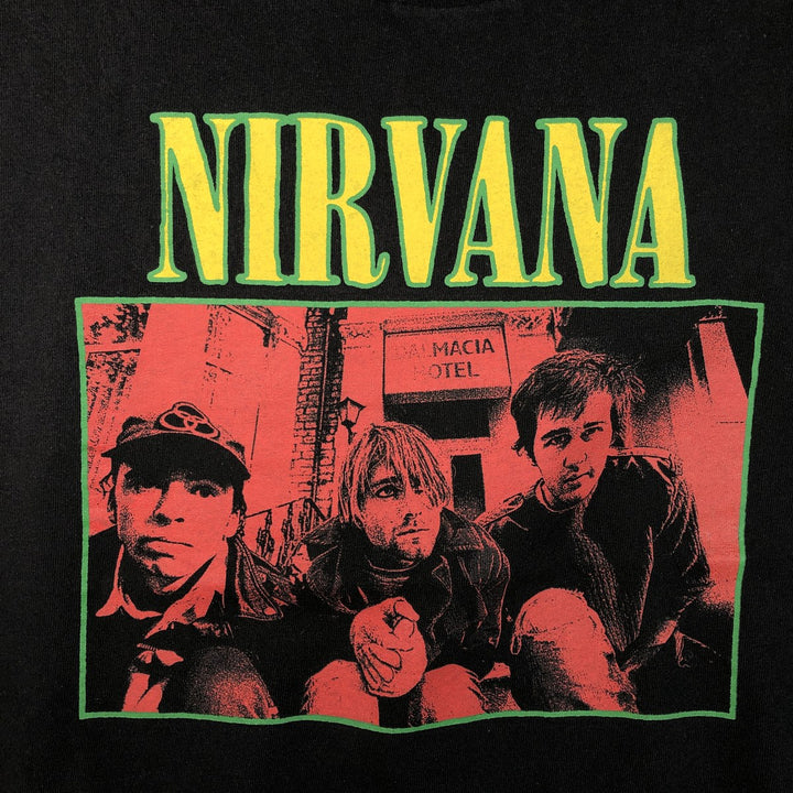 NIRVANA Nirvana Band T-shirt, Band T, Men's M size cotton black type Vintage Second Hand