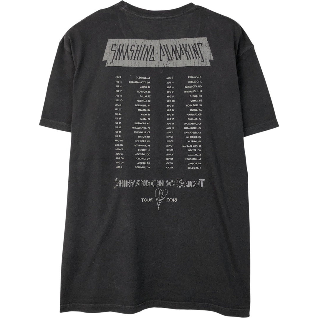 Next Level Apparel THE SMASHING PUMPKINS Band T-shirt (Men's size L equivalent) cotton black type Vintage Second Hand