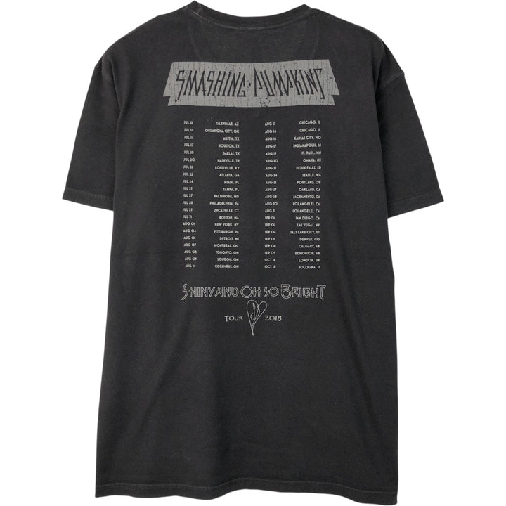 Next Level Apparel THE SMASHING PUMPKINS Band T-shirt (Men's size L equivalent) cotton black type Vintage Second Hand
