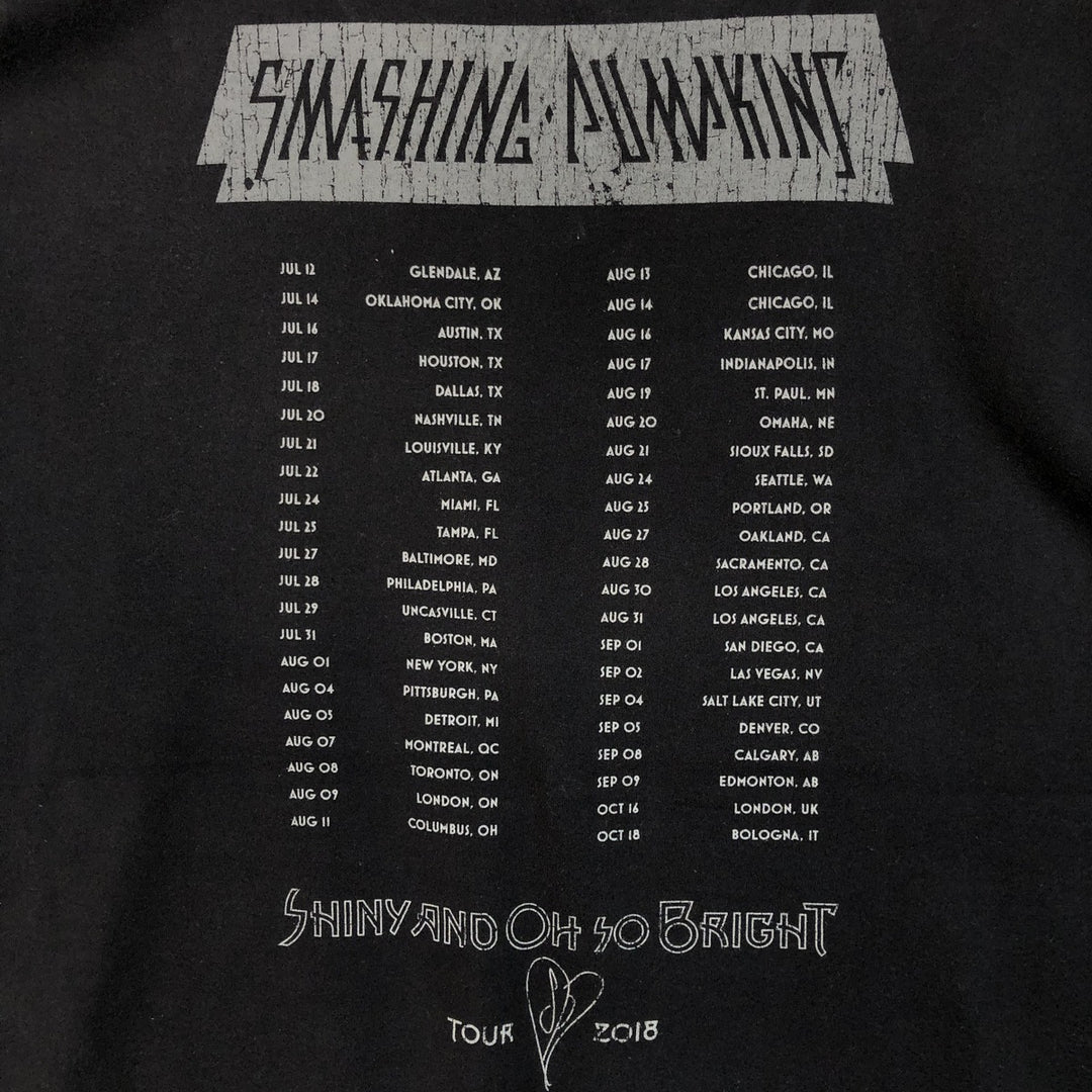 Next Level Apparel THE SMASHING PUMPKINS Band T-shirt (Men's size L equivalent) cotton black type Vintage Second Hand
