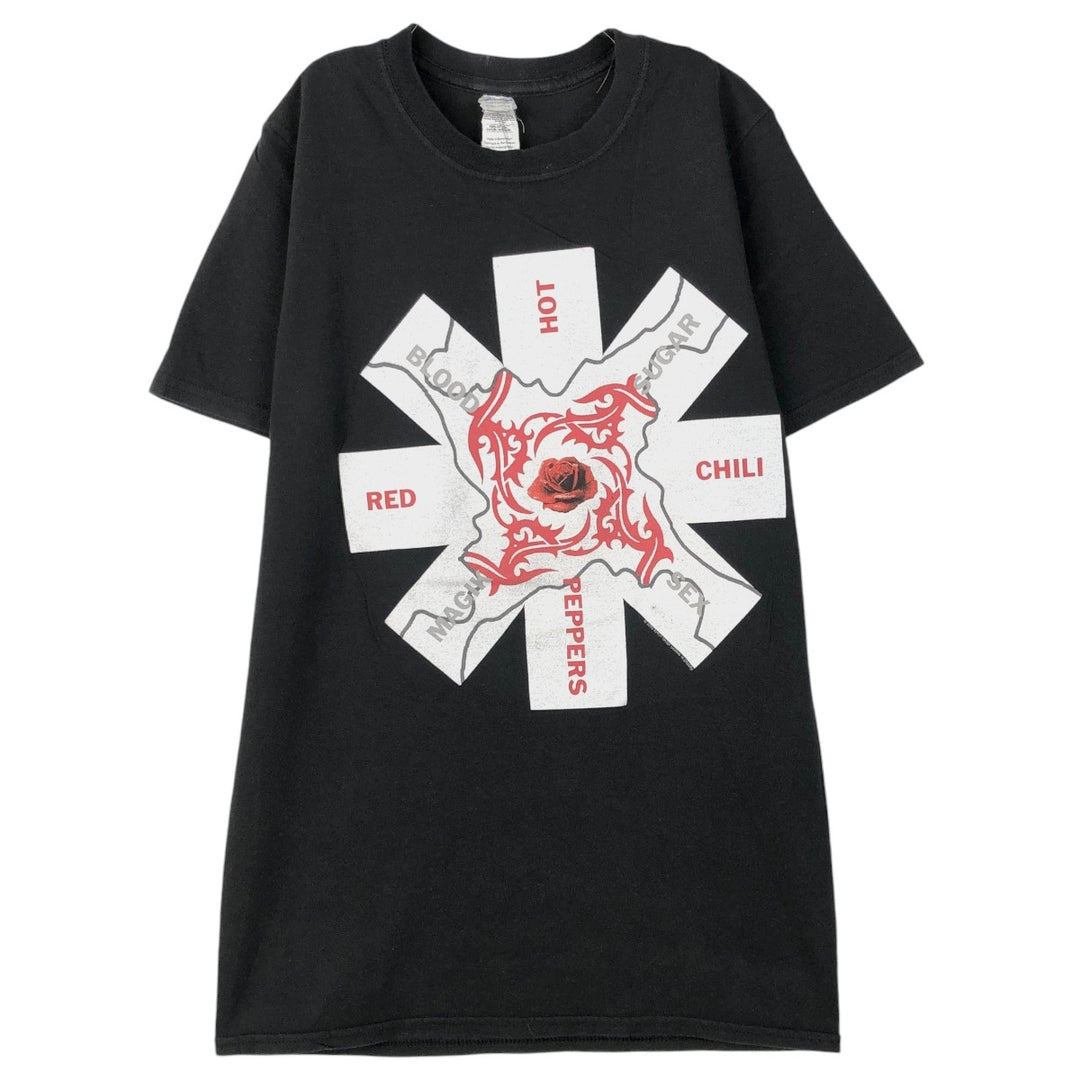 Gildan RED HOT CHILI PEPPERS band T-shirt, men's size small cotton black type Vintage Second Hand