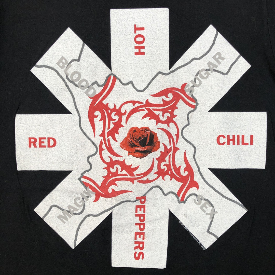 Gildan RED HOT CHILI PEPPERS band T-shirt, men's size small cotton black type Vintage Second Hand