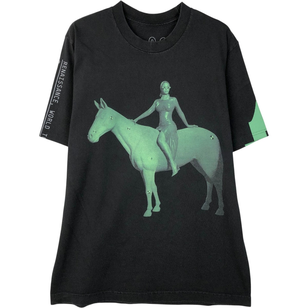 BEYONCE Rap T-Shirt (Men's Size M) cotton black type Vintage Second Hand