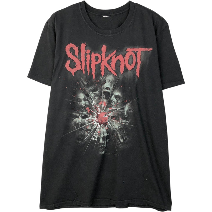 SLIPKNOT Slipknot Band T-shirt Band T Men's XL size unclear black type Vintage Second Hand