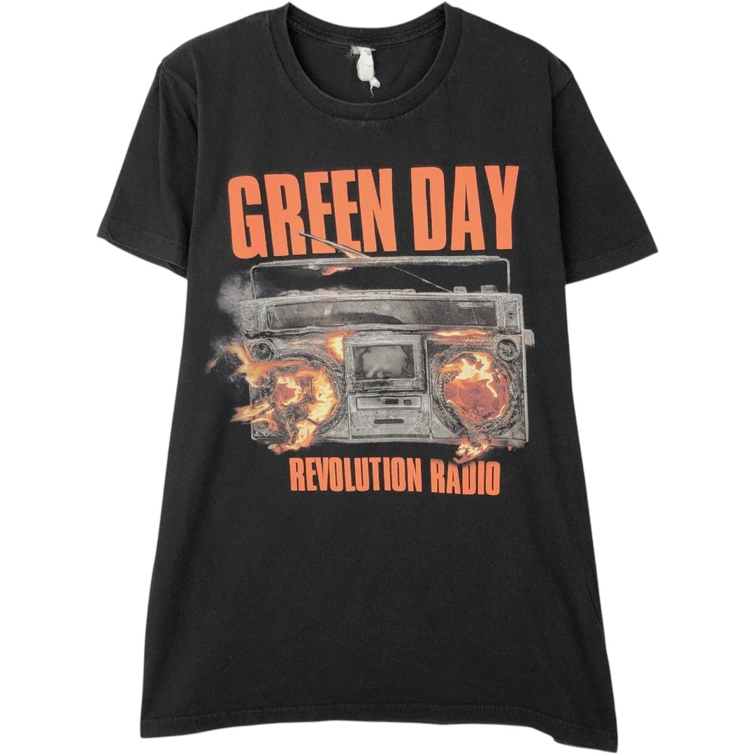 GREEN DAY Green Day Band T-shirt Band T Men's XL size unclear white type Vintage Second Hand