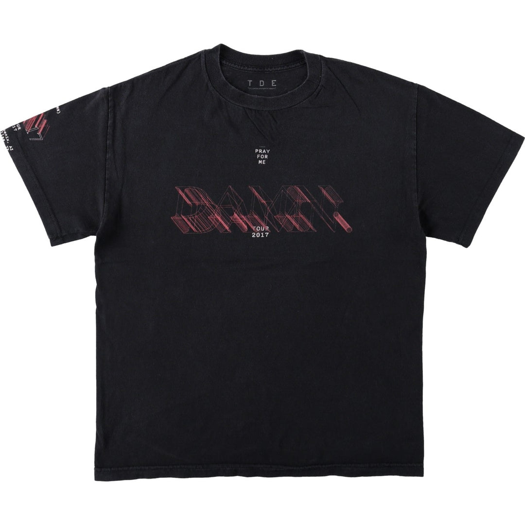 KENDRIC LAMAR rap t-shirt, men's size M. cotton black type Vintage Second Hand