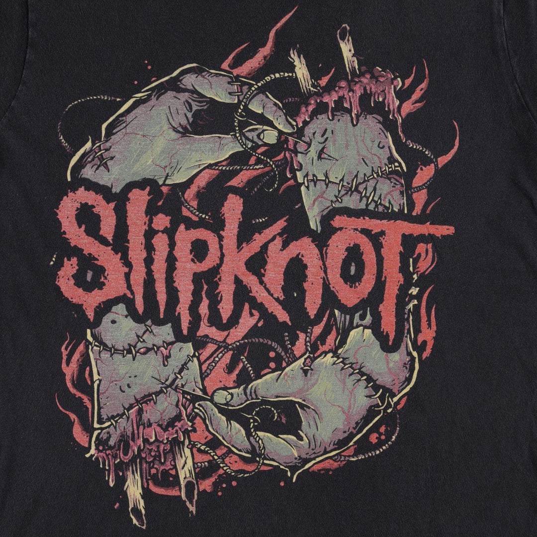 BAY ISLAND SLIPKNOT Slipknot Band T-shirt Band Tee Men's M size cotton black type Vintage Second Hand