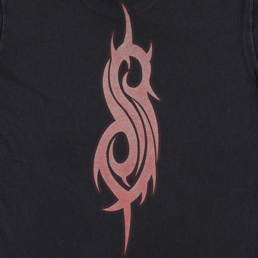 BAY ISLAND SLIPKNOT Slipknot Band T-shirt Band Tee Men's M size cotton black type Vintage Second Hand