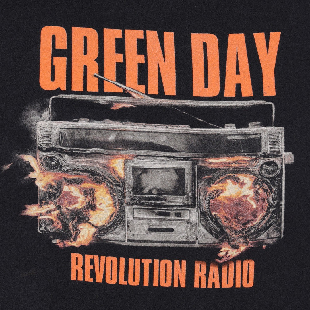 OPTIMA GREEN DAY Band T-shirt (Men's XL equivalent) cotton black type Vintage Second Hand