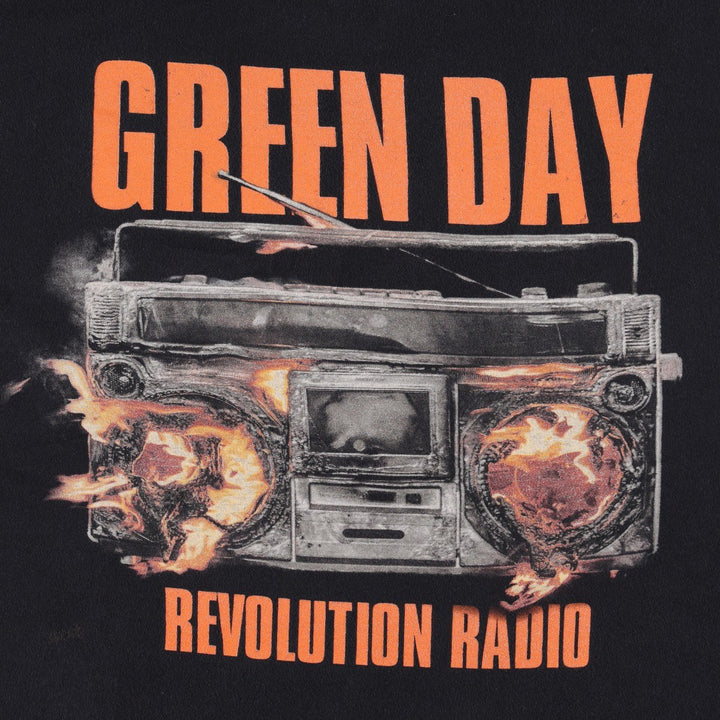 OPTIMA GREEN DAY Band T-shirt (Men's XL equivalent) cotton black type Vintage Second Hand