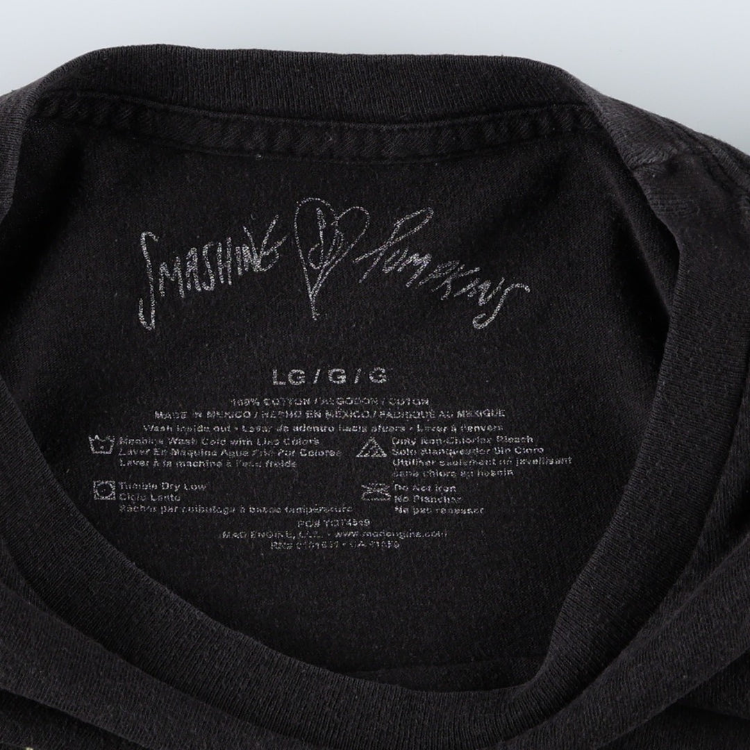 THE SMASHING PUMPKINS Smashing Pumpkins Band T-shirt Band T Men's L size cotton black type Vintage Second Hand