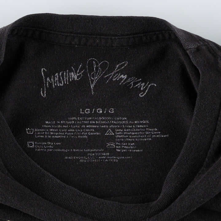 THE SMASHING PUMPKINS Smashing Pumpkins Band T-shirt Band T Men's L size cotton black type Vintage Second Hand