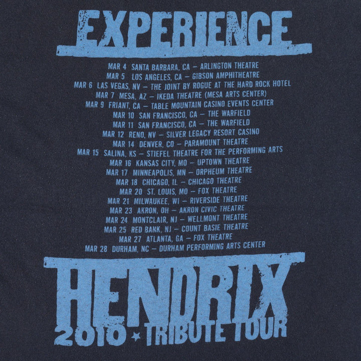 Hanes HEAVYWEIGHT JIMI HENDRIX Band T-Shirt (Men's Size L) cotton navy blue type Vintage Second Hand
