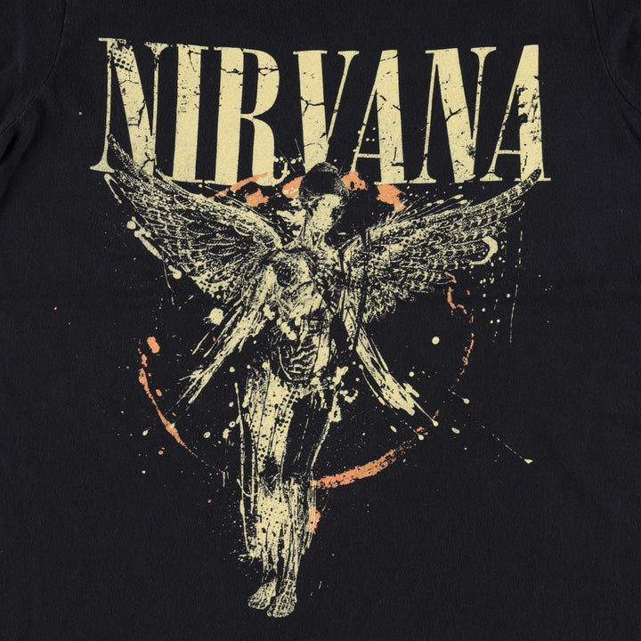 NIRVANA Nirvana Band T-shirt, Band T, Men's S size cotton black type Vintage Second Hand