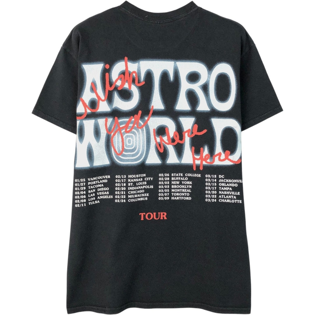 ASTRO WORLD Rap T-shirt, Men's Size Small cotton black type Vintage Second Hand