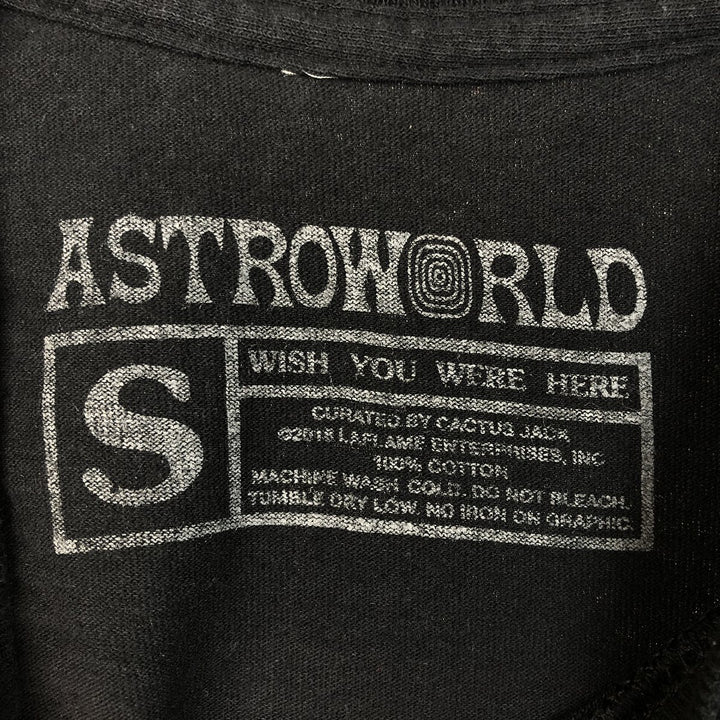 ASTRO WORLD Rap T-shirt, Men's Size Small cotton black type Vintage Second Hand