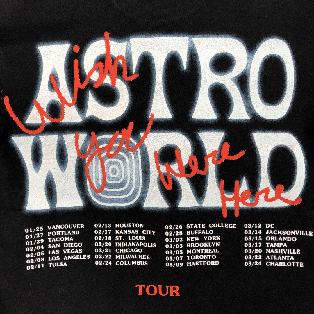 ASTRO WORLD Rap T-shirt, Men's Size Small cotton black type Vintage Second Hand