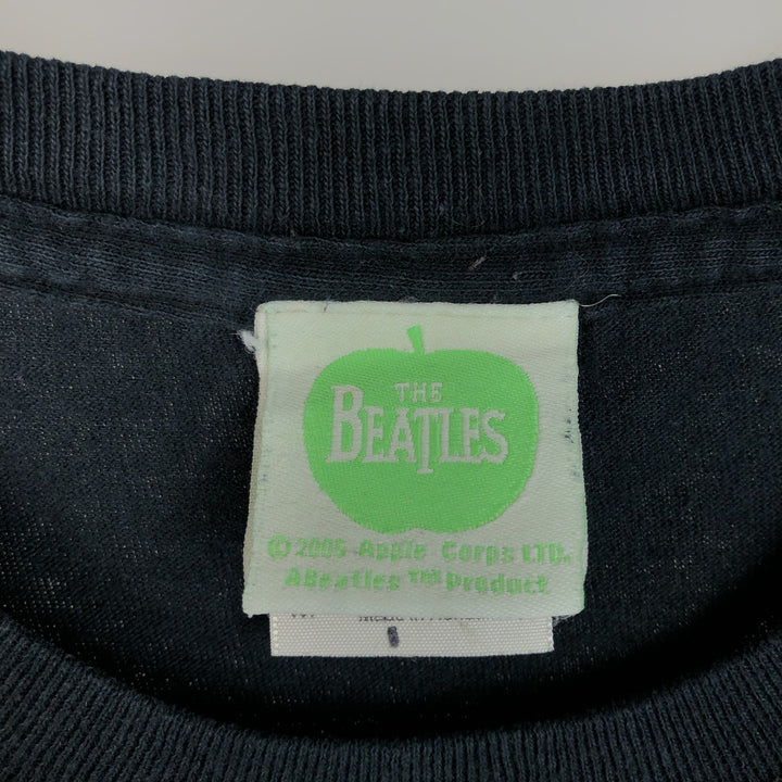 00's THE BEATLES Band T-shirt, Band T, Men's M size cotton black type Vintage Second Hand