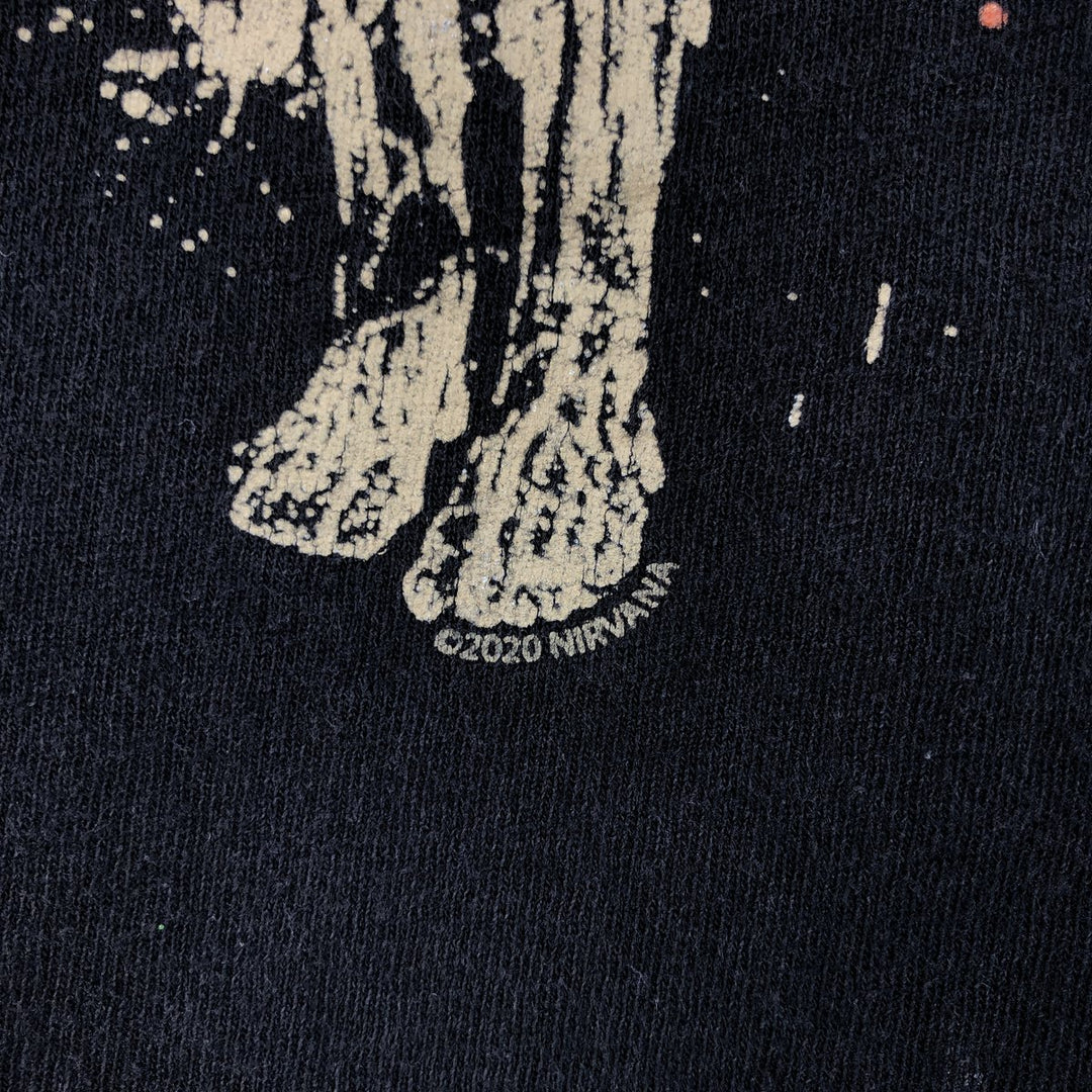NIRVANA Nirvana Band T-shirt, Band T, Men's XL size unclear black type Vintage Second Hand