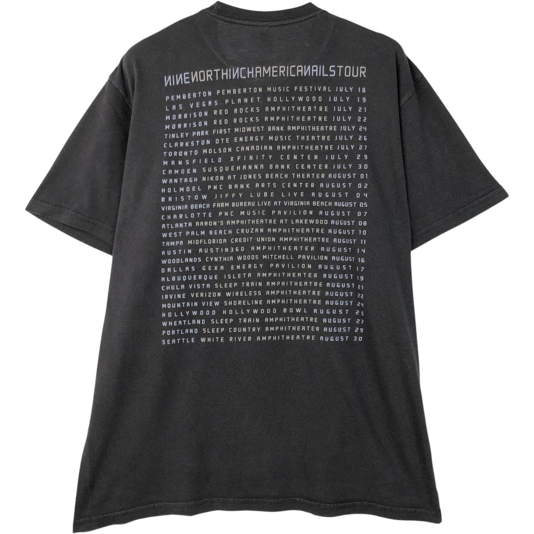 Next Level Apparel NINE INCHI NAILS Band T-shirt (Men's size L) cotton black type Vintage Second Hand