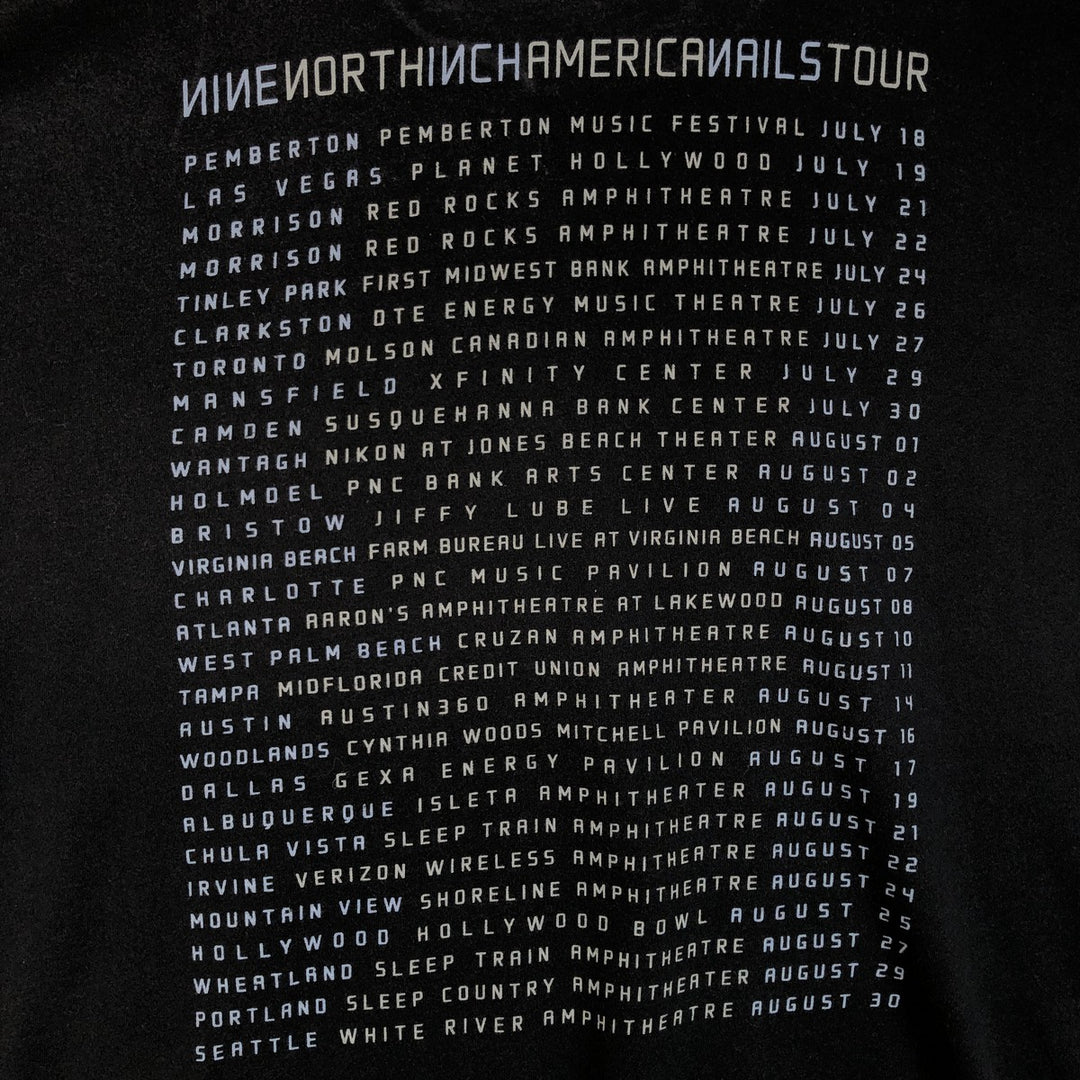 Next Level Apparel NINE INCHI NAILS Band T-shirt (Men's size L) cotton black type Vintage Second Hand