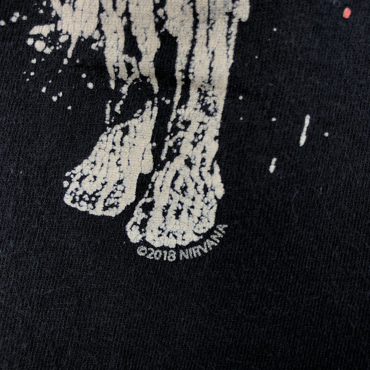 Gildan GILDAN NIRVANA Nirvana Band T-shirt Band T Men's L size cotton black type Vintage Second Hand