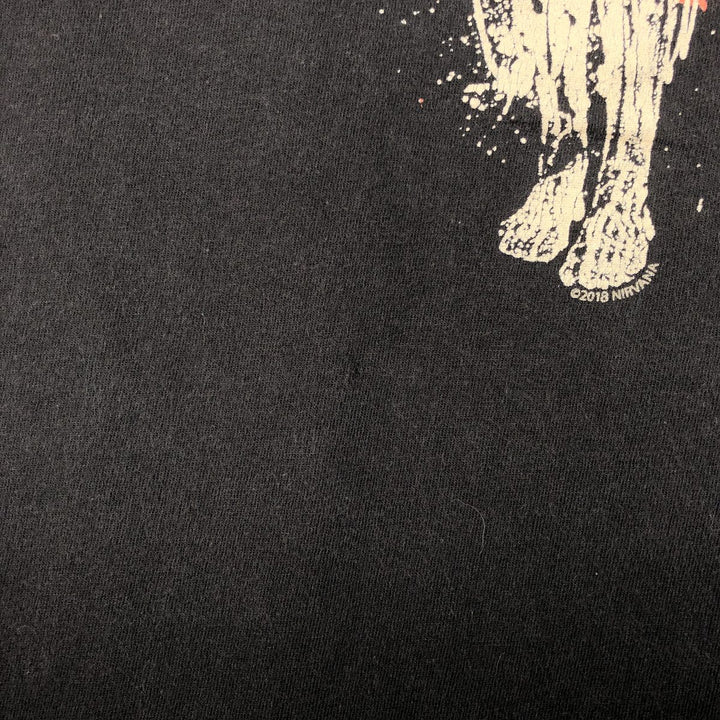Gildan GILDAN NIRVANA Nirvana Band T-shirt Band T Men's L size cotton black type Vintage Second Hand