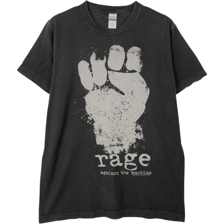 Gildan Rage Against the Machine band t-shirt, men's size L (approx.) cotton black type Vintage Second Hand