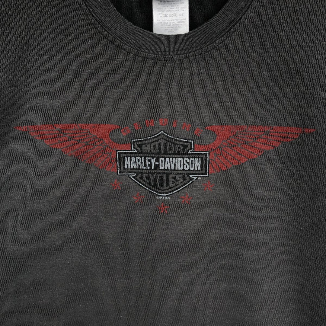 Harley-Davidson Thermallon T-Shirt, Honeycomb, Made in USA, Men's Size L cotton Charcoal Vintage Second Hand