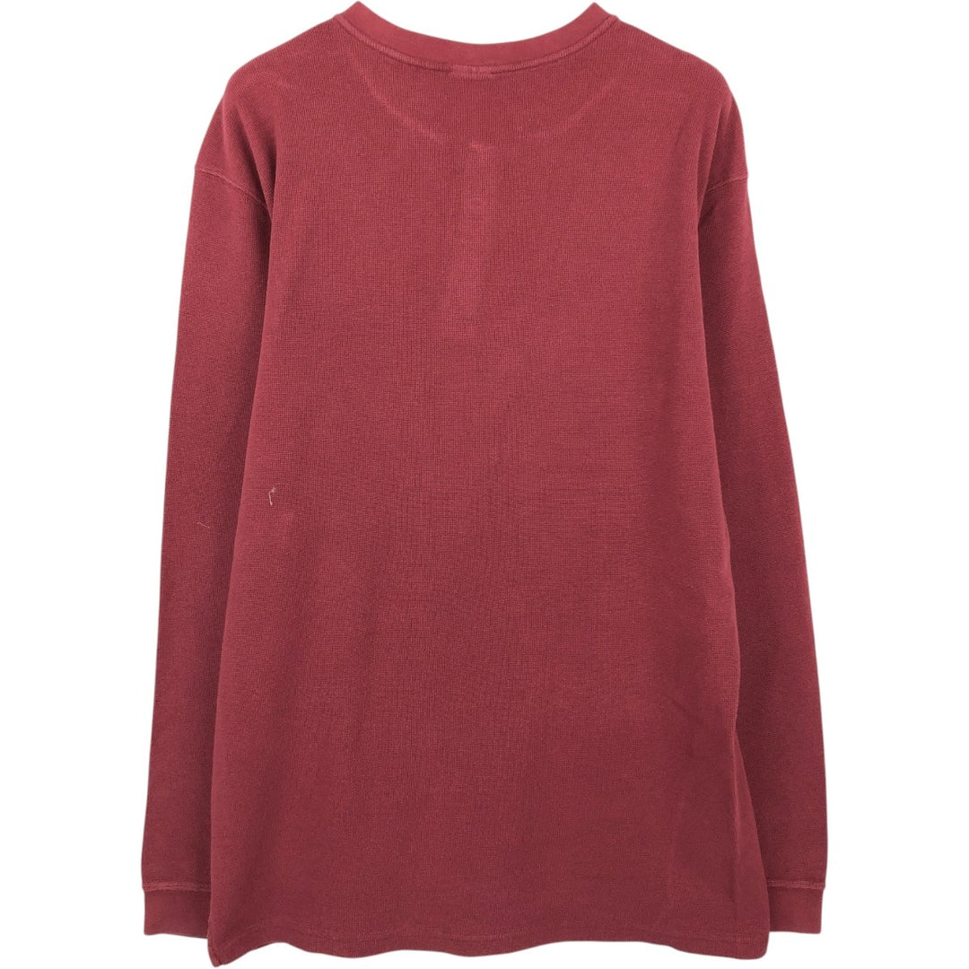 Carhartt Herringbone Thermal Long-Sleeve T-Shirt, Men's Size L (approx.) cotton red type Vintage Second Hand