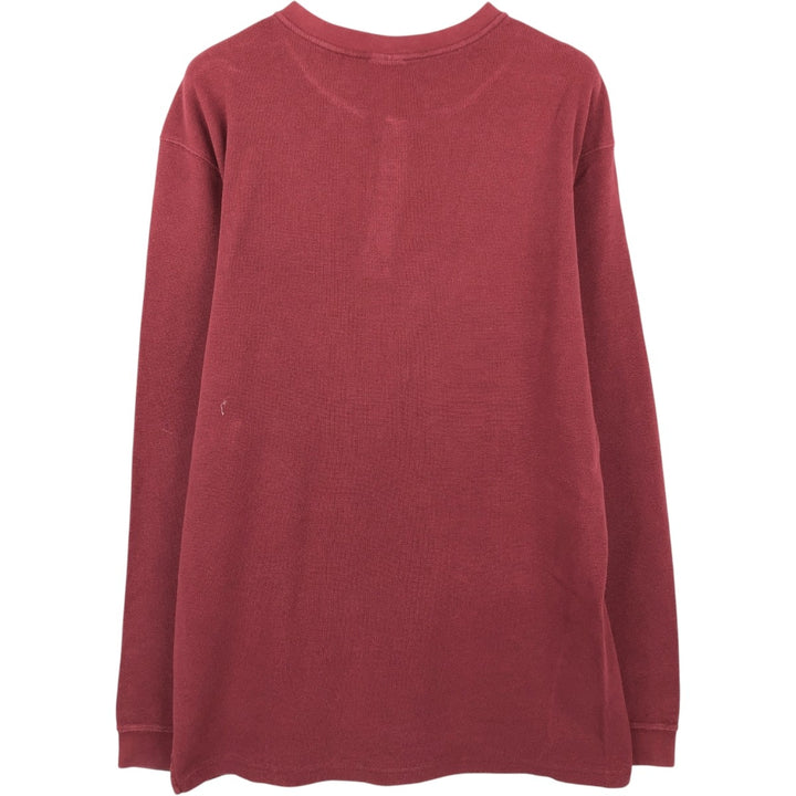 Carhartt Herringbone Thermal Long-Sleeve T-Shirt, Men's Size L (approx.) cotton red type Vintage Second Hand