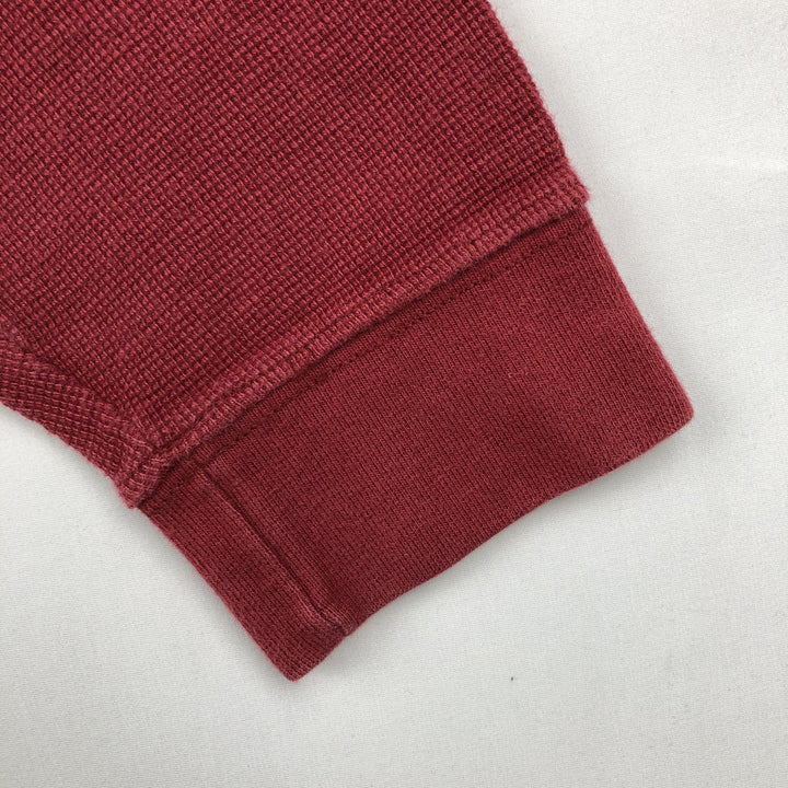 Carhartt Herringbone Thermal Long-Sleeve T-Shirt, Men's Size L (approx.) cotton red type Vintage Second Hand