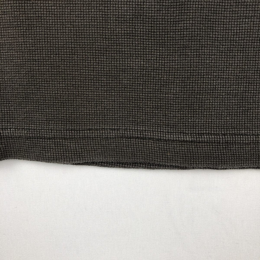 Carhartt Henley Neck Thermal Long T-Shirt, Men's Size Medium cotton Khaki type Vintage Second Hand