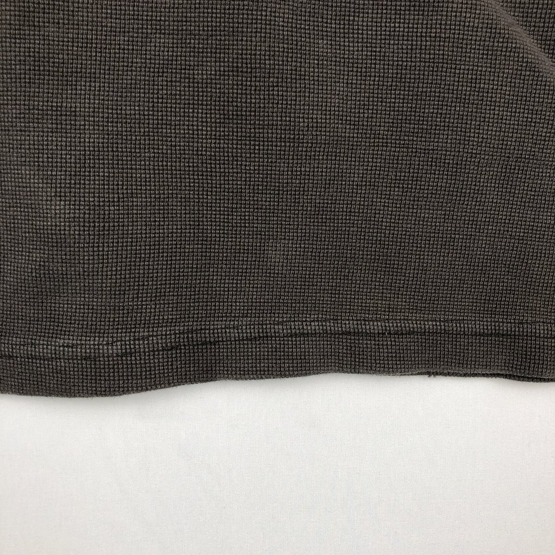 Carhartt Henley Neck Thermal Long T-Shirt, Men's Size Medium cotton Khaki type Vintage Second Hand